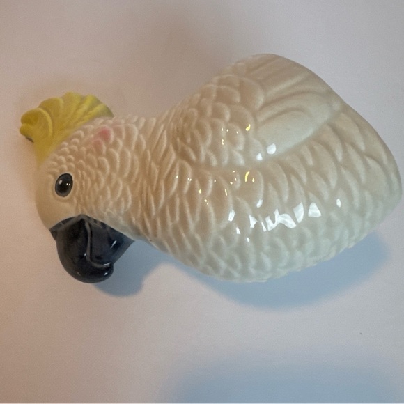 Ceramic Succulent Bird Parrot Cockatiel Magnate Planter Wall Pocket - Picture 3 of 11